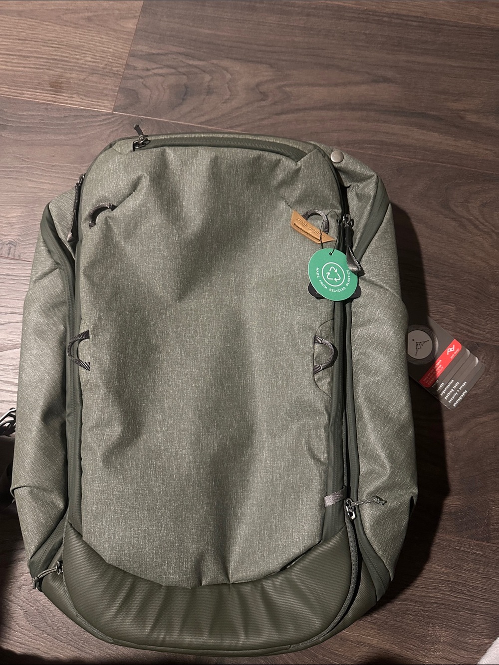 Everyday Olive Green Travel Backpack with Padded Straps